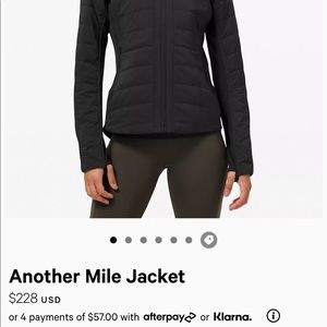 Lululemon-Another Mile jacket. Black size 8. Brand new